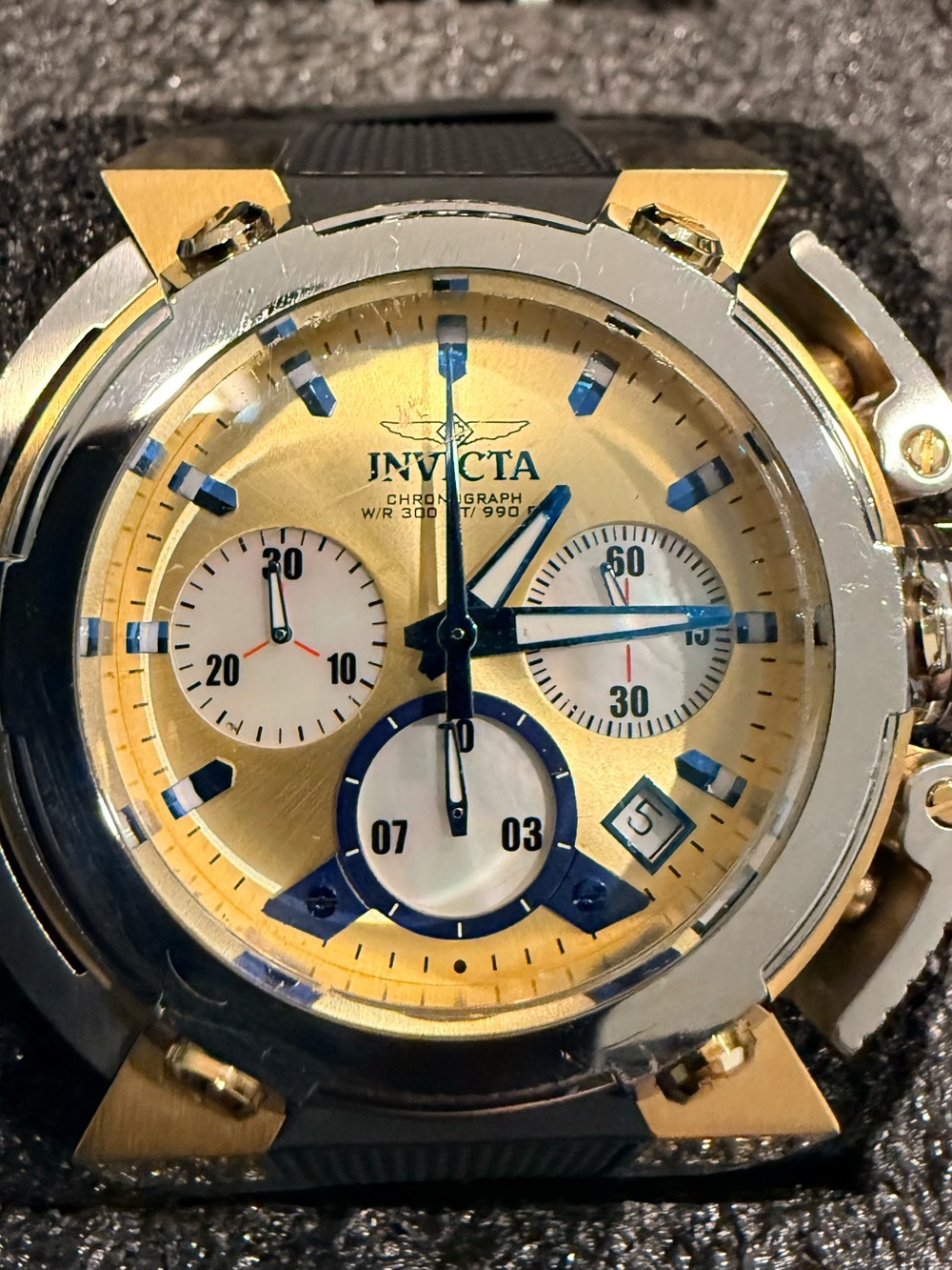 Invicta Coalition Forces 22441 Chronograph Gold MOP Dial 300M Swiss Watch